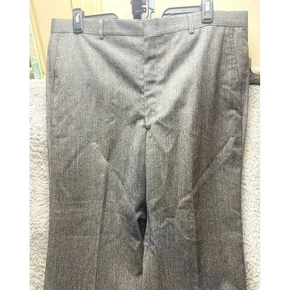 VTG Curlee 2 Piece Suit Mens 46 Gray Virgin Wool Sport Coat Blazer Dress Pants‎